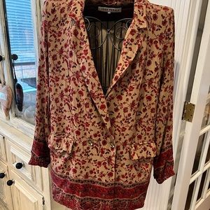 Long floral blazer
